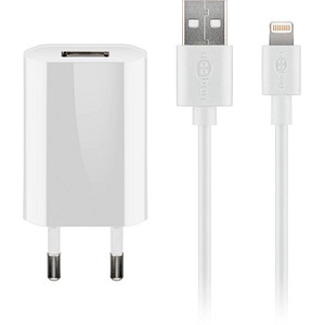 goobay Ladekabel mit Adapter schwarz, 12 Watt