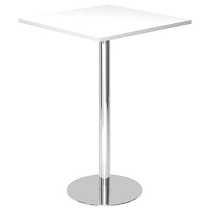 HAMMERBACHER Stehtisch quadratisch Spanplatte weiß 80,0 x 80,0 x 111,6 cm, 1 St.