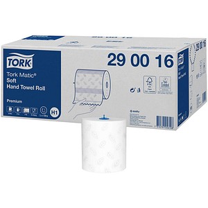 6 TORK Handtuchrollen Matic® H1 Premium Soft 2-lagig weiß