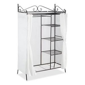 relaxdays Kleiderständer COUNTRY schwarz Metall 105,0 x 172,0 cm, 1 St.