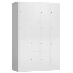 ClassiX Schließfachschrank signalweiß X-520447, 16 Schließfächer 118,5 x 50,0 x 180,0 cm