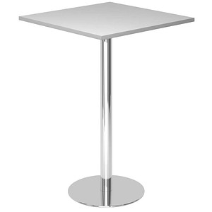 HAMMERBACHER Stehtisch quadratisch Spanplatte lichtgrau 80,0 x 80,0 x 111,6 cm, 1 St.
