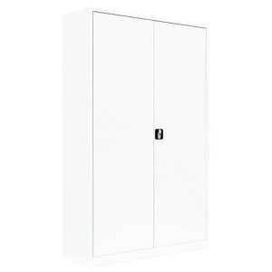 LÜLLMANN Stahlschrank 530377 signalweiß 4 Fachböden 120,0 x 42,2 x 195,0 cm, aufgebaut, 1 St.