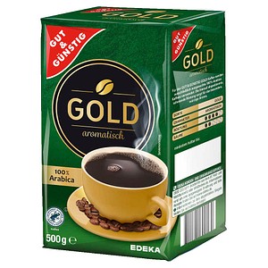 GUT&GÜNSTIG Gold Kaffee, gemahlen, Arabicabohnen 500 g