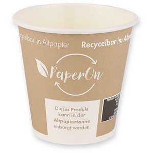 NATURE Star Einweg-Kaffeebecher PaperOn hellbraun, weiß 150 ml, 50 St.