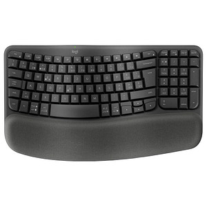 Logitech WAVE KEYS ergonomische Tastatur kabellos schwarz