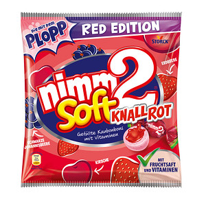 nimm2® Soft Knallrot Kaubonbons 46 St./ 240,0 g, 1 Pack