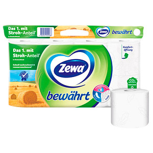 Zewa Toilettenpapier bewährt 3-lagig, 8 Rollen