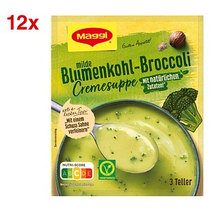 Maggi® milde Blumenkohl-Broccoli Cremesuppe  12x 3 Portionen, 12 St.