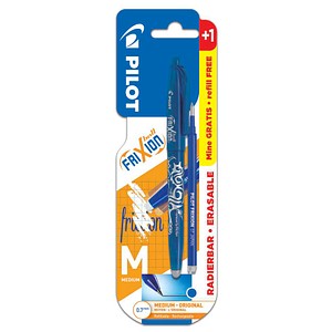 AKTION: PILOT FRIXION ball Tintenroller-Set 0,35 mm, Schreibfarbe: blau, 1 Set + GRATIS 1x PILOT FRIXION Tintenrollermine blau