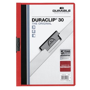 DURABLE Klemmhefter DURACLIP rot, 25 St.