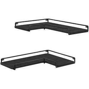 VASAGLE Wandregale-Set schwarz 29,0 / 40,0 x 14,0 x 4,0 cm, 1 Set