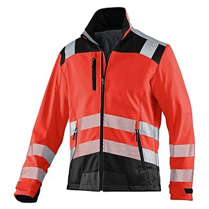KÜBLER® unisex Warnjacke REFLECTIQ rot, schwarz Größe XS