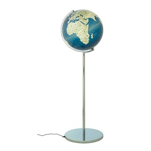 TROIKA® Leuchtglobus SOJUS LIGHT blau/silber