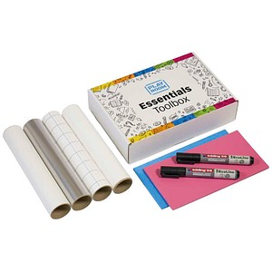 PLAYROOM Moderationszubehör Magic Chat 4 Magic-Chart-Rollen, 1 Whiteboardmarker, 1 Flipchartmarker, 2 Sets Magic-Chart-Notizen