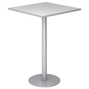 HAMMERBACHER Stehtisch quadratisch Spanplatte lichtgrau 80,0 x 80,0 x 111,6 cm, 1 St.