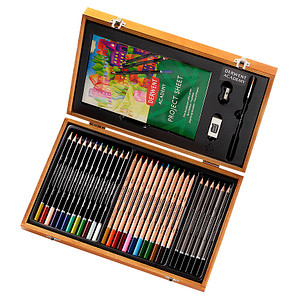 DERWENT Sketching Academy Bleistift-Set B, H, HB, 2H, 2B, 5H, 4H, 3H, 3B, 4B, 5B, 6B grau, 1 St.