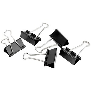 Gowi Foldbackklammern schwarz 4,1 cm, 12 St.