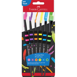 FABER-CASTELL Pinsel-Set Größe 12, 8, 4, 2, 6, 10