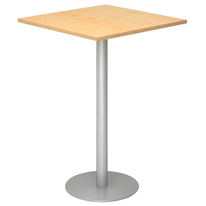 HAMMERBACHER Stehtisch quadratisch Spanplatte ahorn 80,0 x 80,0 x 111,6 cm, 1 St.