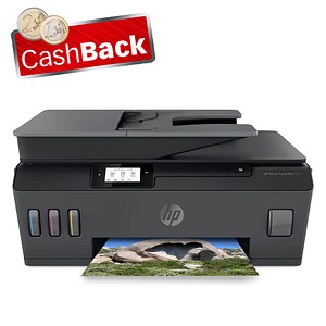 AKTION: HP Smart Tank Plus 570 Wireless All-in-One 3 in 1 Tintenstrahl-Multifunktionsdrucker grau mit CashBack