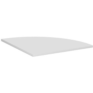 geramöbel Verbindungsplatte Flex lichtgrau, dreieckig abgerundet 80,0 x 80,0 x 2,5 cm