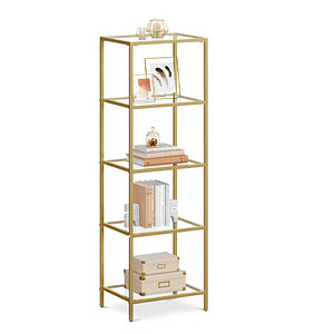 VASAGLE Bücherregal gold 40,0 x 30,0 x 124,5 cm, 1 St.