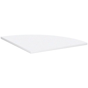 geramöbel Verbindungsplatte Flex weiß, dreieckig abgerundet 80,0 x 80,0 x 2,5 cm
