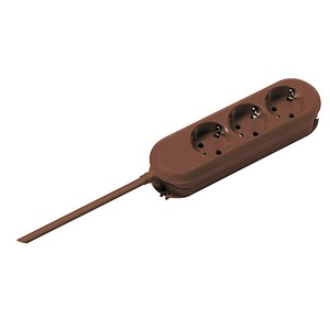 BACHMANN SMART 3-fach Steckdosenleiste 3,0 m braun
