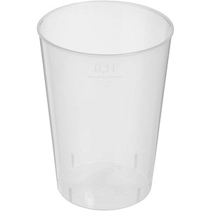 STARPAK Mehrweg-Trinkbecher transparent 0,1 l, 40 St.
