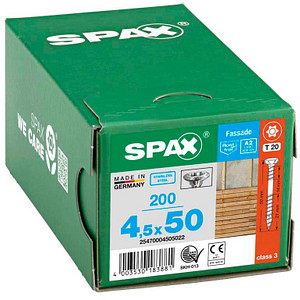 SPAX® Fassadenschrauben T20 Linsensenkkopf A2 50mm  x 4,5 mm, 200 St.