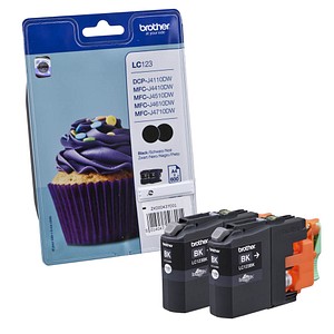 2 brother LC-123BK schwarz Tintenpatronen 2 brother LC-123BK schwarz Tintenpatronen