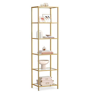 VASAGLE Bücherregal gold 40,0 x 30,0 x 177,3 cm, 1 St.