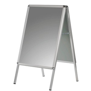 FRANKEN Kundenstopper Standard silber DIN A1 2 Fächer 64,0 x 79,0 x 115,0 cm, 1 St.