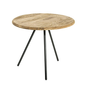 HAKU Möbel Beistelltisch rund Massivholz eiche 50,0 x 50,0 x 43,0 cm, 1 St.