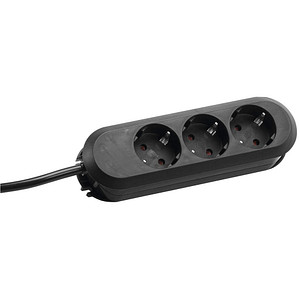 BACHMANN SMART 3-fach Steckdosenleiste 1,5 m schwarz