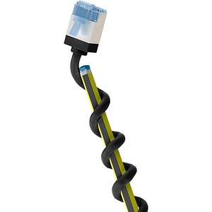 goobay RJ-45 Netzwerkkabel 0,25 m schwarz bis zu 10,00 Gbit/Sek. bis zu 500 MHz, 1 St.