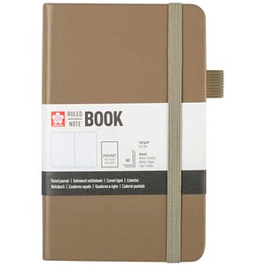 Sakura Notizbuch ca. DIN A7 liniert, schlacke Hardcover 160 Seiten, 1 St.