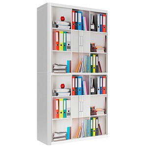 PAPERFLOW easyOffice Rollladenschrank Ordner ohne Fachböden 110,0 x 41,5 x 204,0 cm