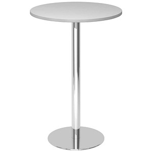 HAMMERBACHER Stehtisch rund Spanplatte lichtgrau 80,0 x 80,0 x 111,6 cm, 1 St.