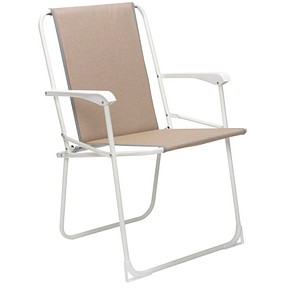 barths Klappstuhl mit Armlehnen Chiemsee beige, Metall, 1 St.