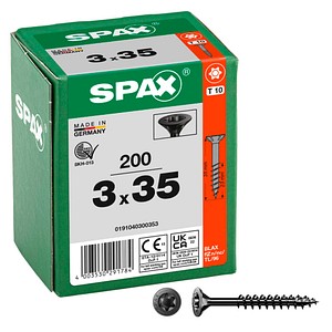 SPAX® Universalschrauben T10 Senkkopf BLAX 0191040300353 3 mm x 35 mm, 200 St.