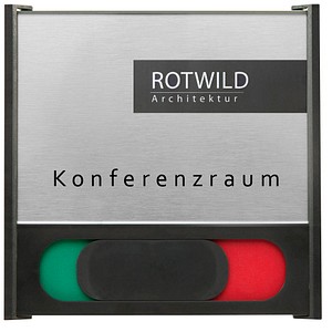 SignSystems® Türschild BOX Kunststoff schwarz 15,0 x 10,0 cm, 1 St.