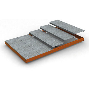 Simonrack Stahlfachboden ECOFORTE EA 1204 orange 120,0 x 45,0 cm, 1 St.