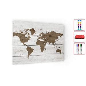 ALLboards Magnettafel 60,0 x 40,0 cm Weltkarte