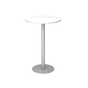HAMMERBACHER Stehtisch rund Spanplatte weiß 80,0 x 80,0 x 111,6 cm, 1 St.