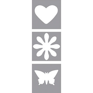 Rayher Motivlocher Herz/Blume/Schmetterling, 3 St.