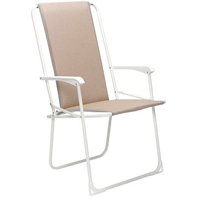 barths Klappstuhl mit Armlehnen Chiemsee beige, Metall, 1 St.
