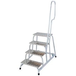 KRAUSE Montagetritt STABILO  silber 4 Stufen, H: 128,0 cm