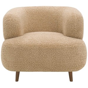 DOMO Collection Sessel taupe eiche natur Stoff 90,0 cm x 86,0 cm x 73,0 mm, 1 St.